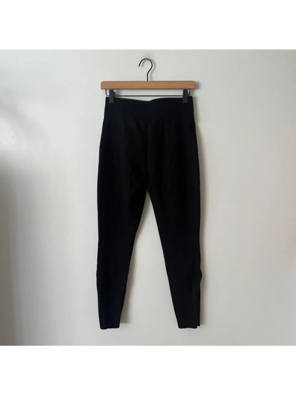 SPANX Super Smooth Perfect Fit Ponte Zip Black Leggings Women's Size Medium
